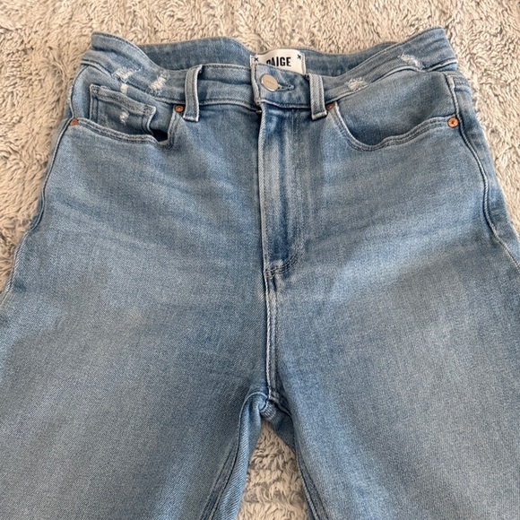 PAIGE Light Blue Flared Jeans - Picture 3 of 5